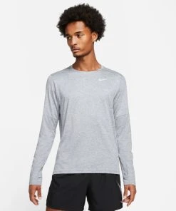 Nike Men's DRI-FIT Element Crew (084 - Smoke Grey/Grey Fog/Reflective Silver)
