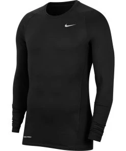 Nike Men's Pro Warm Long Sleeve Top (010 - Black/White)