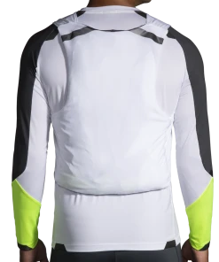 BROOKS Men’s Run Visible Convertible Jacket (134 - White/Asphalt/Nightlife) -New balance-shop 992546E9 1C34 4CE8 901C C639641BD259