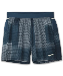 BROOKS Men's Sherpa 7" Short (406 - Indigo Rush Altitude Print)