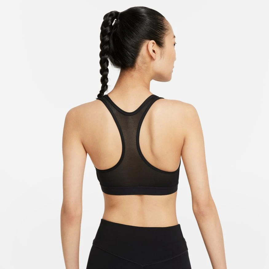 Nike Women’s Swoosh Icon Clash Sports Bra (010 - Black/White) 2 Nike Women’s Swoosh Icon Clash Sports Bra (010 - Black/White) - Image 2