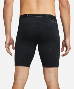 Nike Men's DRI-FIT ADV Aeroswift 1/2 Length Racing Tights (010 - Black/Black/Black/White) -New balance-shop A5630D60 4534 41DB AA54 70910C9D43FA