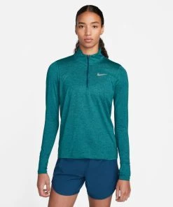 Nike Women’s Element 1/2 Zip Running Top (460 - Valerian Blue/Reflective Silver)