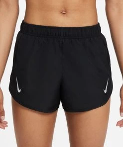 Nike Women's DRI-FIT Tempo Race Short (010 - Black/Reflective Silver)