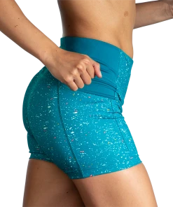 BROOKS Women's Method 5" Short Tight (486 - Lagoon Speckle Print/Lagoon) -New balance-shop AC4DF02B 61FC 4C50 8A51 A67DFB3C01E3