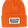 TC Running Co TCRC Knit Woodcut Hat (Neon Orange)