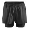 Craft Men's ADV Essence 2-in-1 Stretch Shorts (Black)