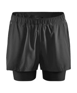 Craft Men's ADV Essence 2-in-1 Stretch Shorts (Black)