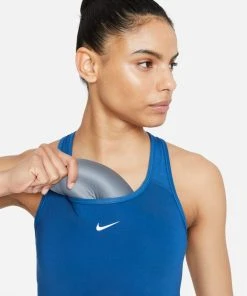 Nike Women’s Swoosh Medium-Support Padded Bra (476 - Court Blue/White) -New balance-shop B68A20A9 DAD9 4B2C 90AE A5FEBF3BF8CE
