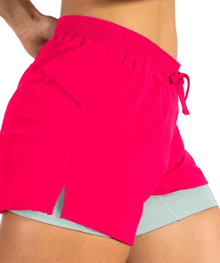BROOKS Women's Moment 5" 2-in-1 Short (631 - Hyper Pink/Cool Mint) -New balance-shop B6EB03BF EB0A 440B A13D 162A0192C8F3