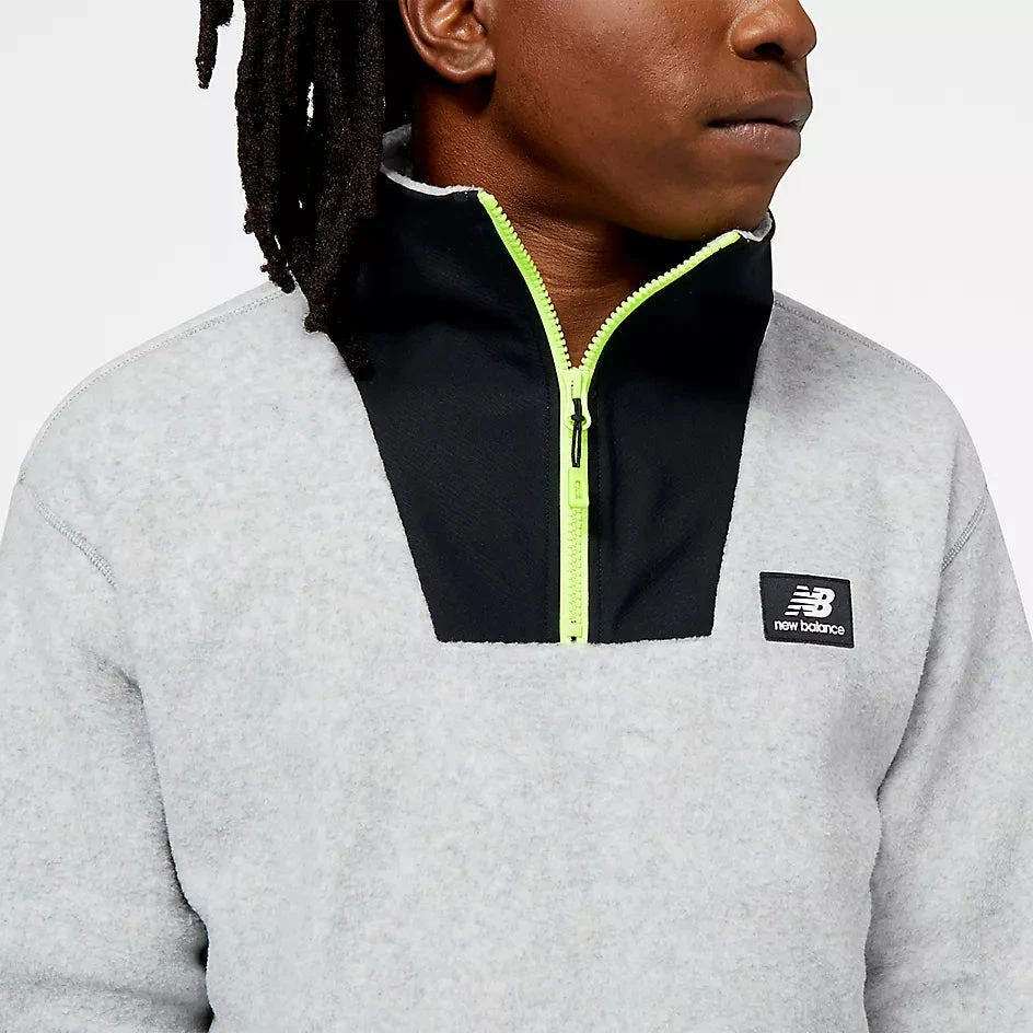 New Balance Men's NB AT Spinnex 1/4 Zip (GML - Grey/Multi) 3 New Balance Men's NB AT Spinnex 1/4 Zip (GML - Grey/Multi) - Image 3