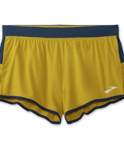 BROOKS Men's Sherpa 3" Split Short (351 - Golden Hour/Indigo Rush)