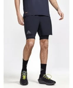 Craft Men’s Pro Trail Running 2-in-1 Shorts (Black)