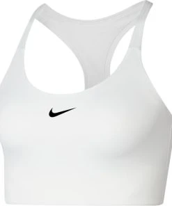 Nike Women’s Swoosh Medium-Support Padded Bra (100 - White/Black)
