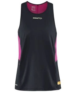 Craft Women’s Pro Hypervent Running Singlet (Black-Roxo)
