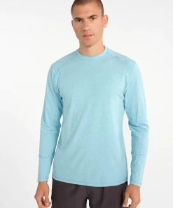 TASC Men’s Carrollton Long Sleeve Fitness Tee (431 - Radiant Blue Heather)