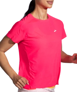 BROOKS Women's Sprint Free Short Sleeve 2.0 (620 - Hyper Pink) -New balance-shop CE9871AD 6098 4F48 B830 6A0B8AF2554E