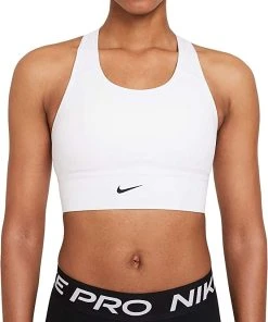 Nike Dri-Fit SWOOSH Sports Bra (100 - White/Black)