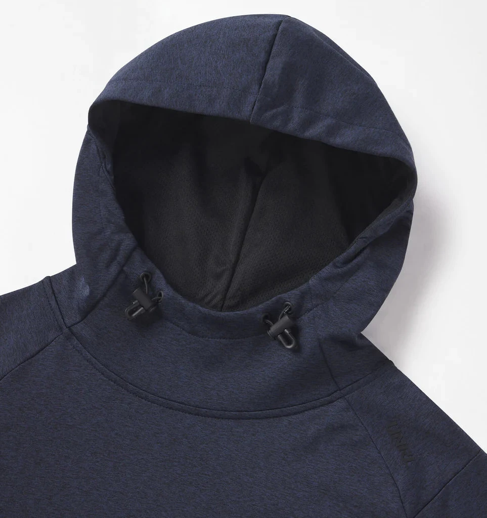 UNRL Men's Crossover Hoodie II (Heather Navy) 4 UNRL Men's Crossover Hoodie II (Heather Navy) - Image 4