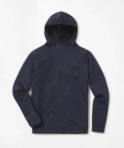 UNRL Men's Crossover Hoodie II (Heather Navy)