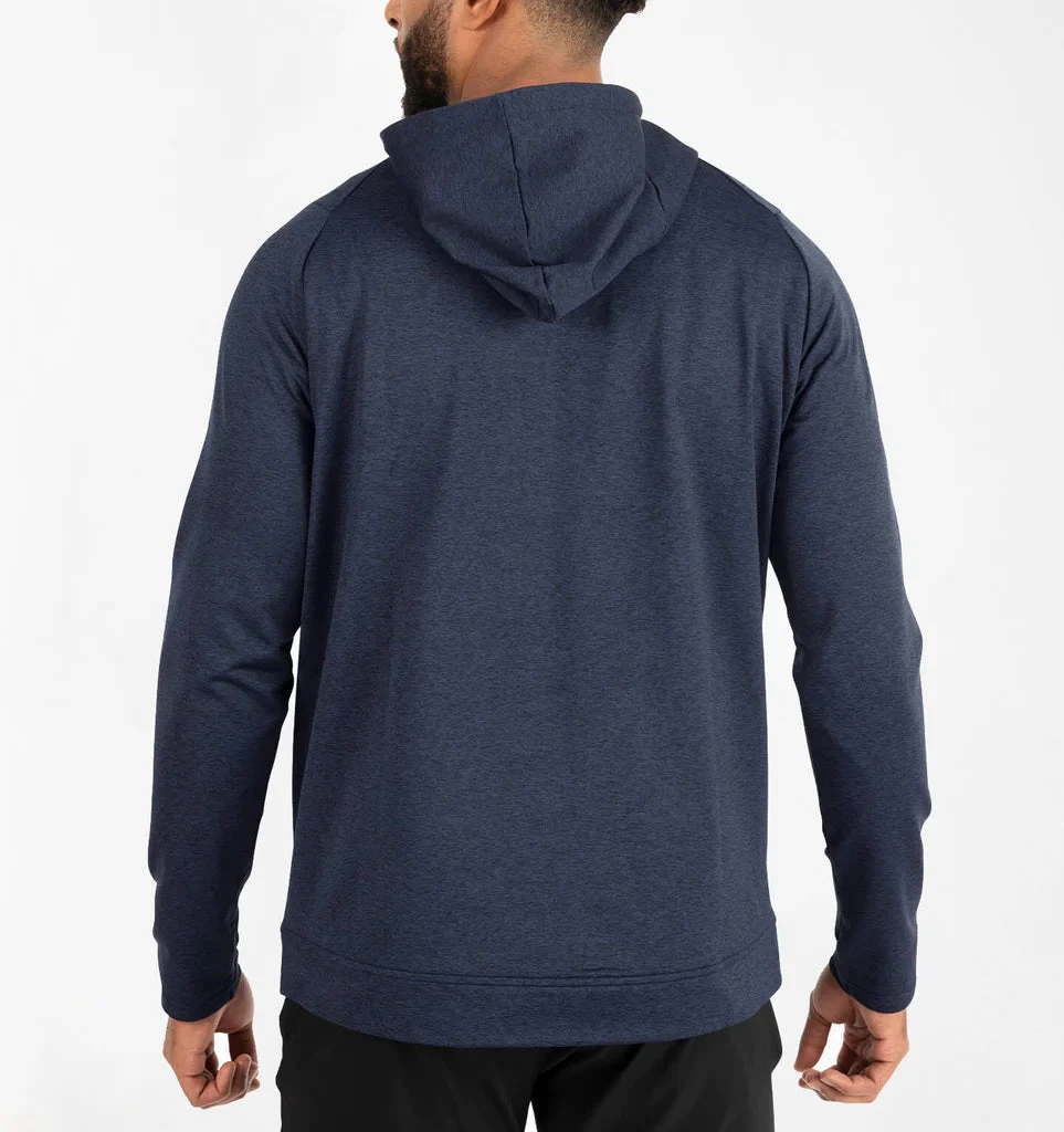 UNRL Men's Crossover Hoodie II (Heather Navy) 3 UNRL Men's Crossover Hoodie II (Heather Navy) - Image 3