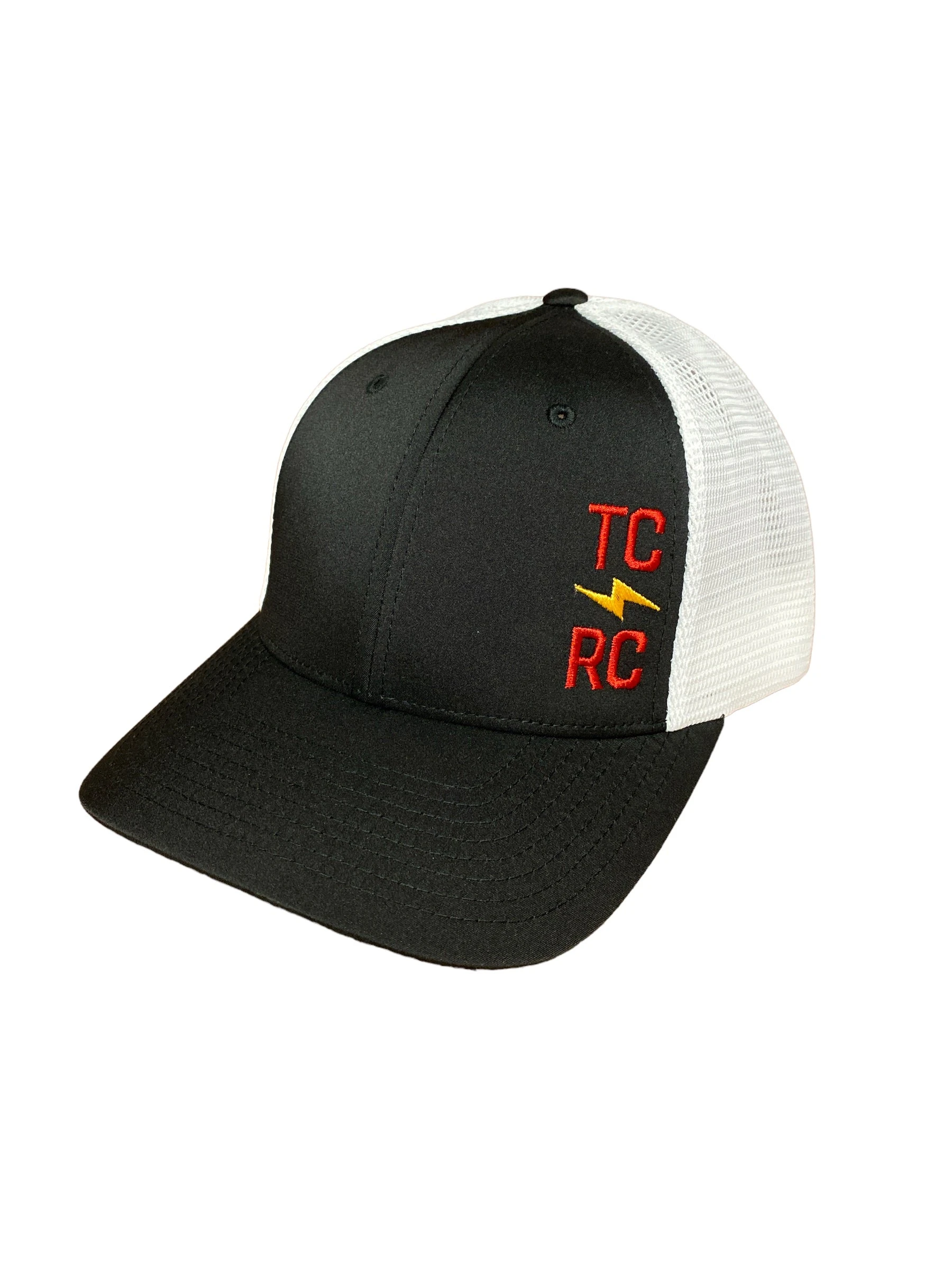 TC Running Co TCRC Block Bolt Performance Trucker Cap (Black) 1 TC Running Co TCRC Block Bolt Performance Trucker Cap (Black)
