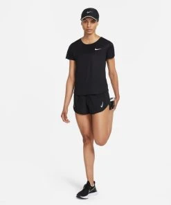 Nike Women's DRI-FIT Tempo Race Short (010 - Black/Reflective Silver) -New balance-shop D916681D CDAC 4D15 A290 ED0128B4190F