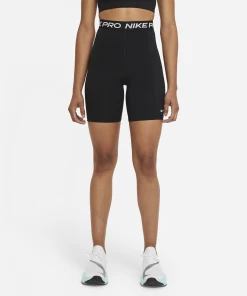 Nike Women's Pro High-Waisted 7" Shorts (011 - Black/White)