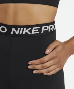 Nike Women's Pro High-Waisted 7" Shorts (011 - Black/White) -New balance-shop DA0481 011 D PREM 2000