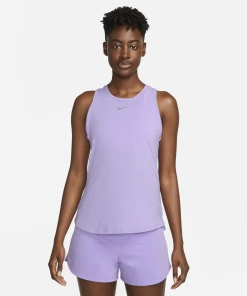 Nike Women's DRI-FIT One Luxe Tank (567 - Space Purple/Reflective Silver)