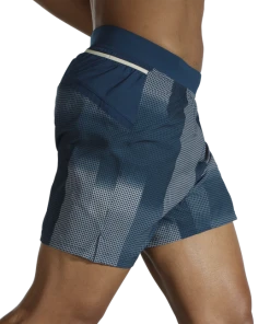 BROOKS Men's Sherpa 7" Short (406 - Indigo Rush Altitude Print) -New balance-shop DD236355 4F83 4A8B 94E7 5464F96FDDBF