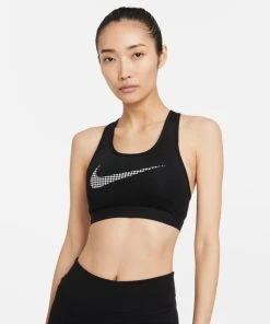 Nike Women’s Swoosh Icon Clash Sports Bra (010 - Black/White)