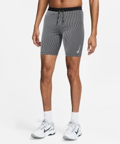 Nike Men's DRI-FIT ADV Aeroswift 1/2 Length Racing Tights (015 - Black/Iron Grey/White/White)