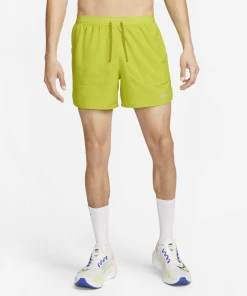 Nike Men's DRI-FIT Stride 5" Shorts (308 - Bright Cactus/Moss/Reflective Silver)