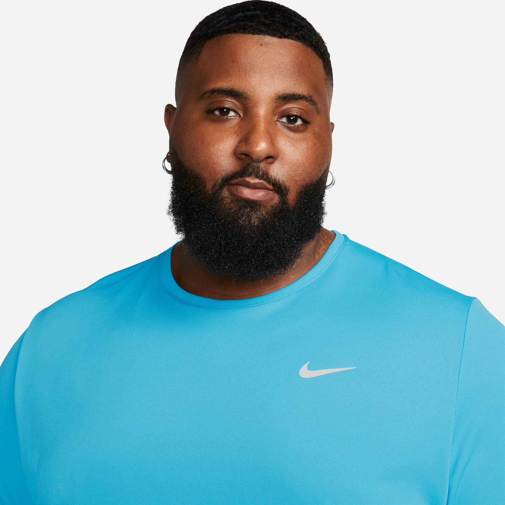 Nike Men's DRI-FIT UV Miler Short Sleeve Running Top (416 - Baltic Blue/Reflective Silver) 4 Nike Men's DRI-FIT UV Miler Short Sleeve Running Top (416 - Baltic Blue/Reflective Silver) - Image 4