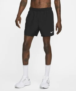 Nike Men's DRI-FIT Challenger 5" Brief-Lined Shorts (010 - Black/Black/Black/Reflective Silver)