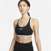 Nike Women's Swoosh On The Run Bra (010 - Black/White/Black/White)