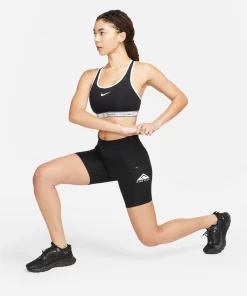 Nike Women's Swoosh On The Run Bra (010 - Black/White/Black/White) -New balance-shop DV9914 010 I PREM 2000