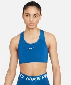 Nike Women’s Swoosh Medium-Support Padded Bra (476 - Court Blue/White)