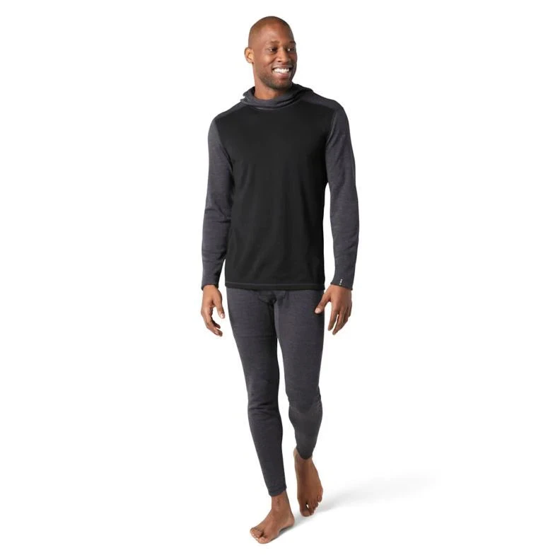 Smartwool Men’s Merino 250 Baselayer Hoodie (Black/Charcoal) 2 Smartwool Men’s Merino 250 Baselayer Hoodie (Black/Charcoal) - Image 2