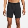 Nike Men's DRI-FIT Stride 7" 2-in-1 Shorts (010 - Black/Black/Black/Reflective Silver)
