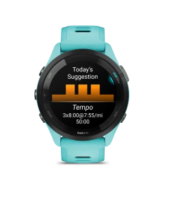 Garmin Forerunner® 265 (Black Bezel With Aqua Case And Aqua/Black Silicone Band) 11 Garmin Forerunner® 265 (Black Bezel With Aqua Case And Aqua/Black Silicone Band) -New balance-shop Forerunner265 HR 3001.17