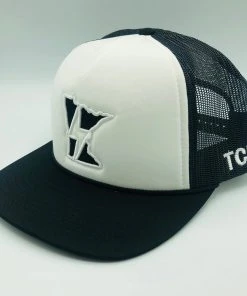 TC Running Co TCRC MN Bolt Foamie Trucker Cap (White/Black)