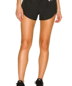 Nike Women’s DRI-FIT Breif Lined Running Shorts (010 - Black/White)