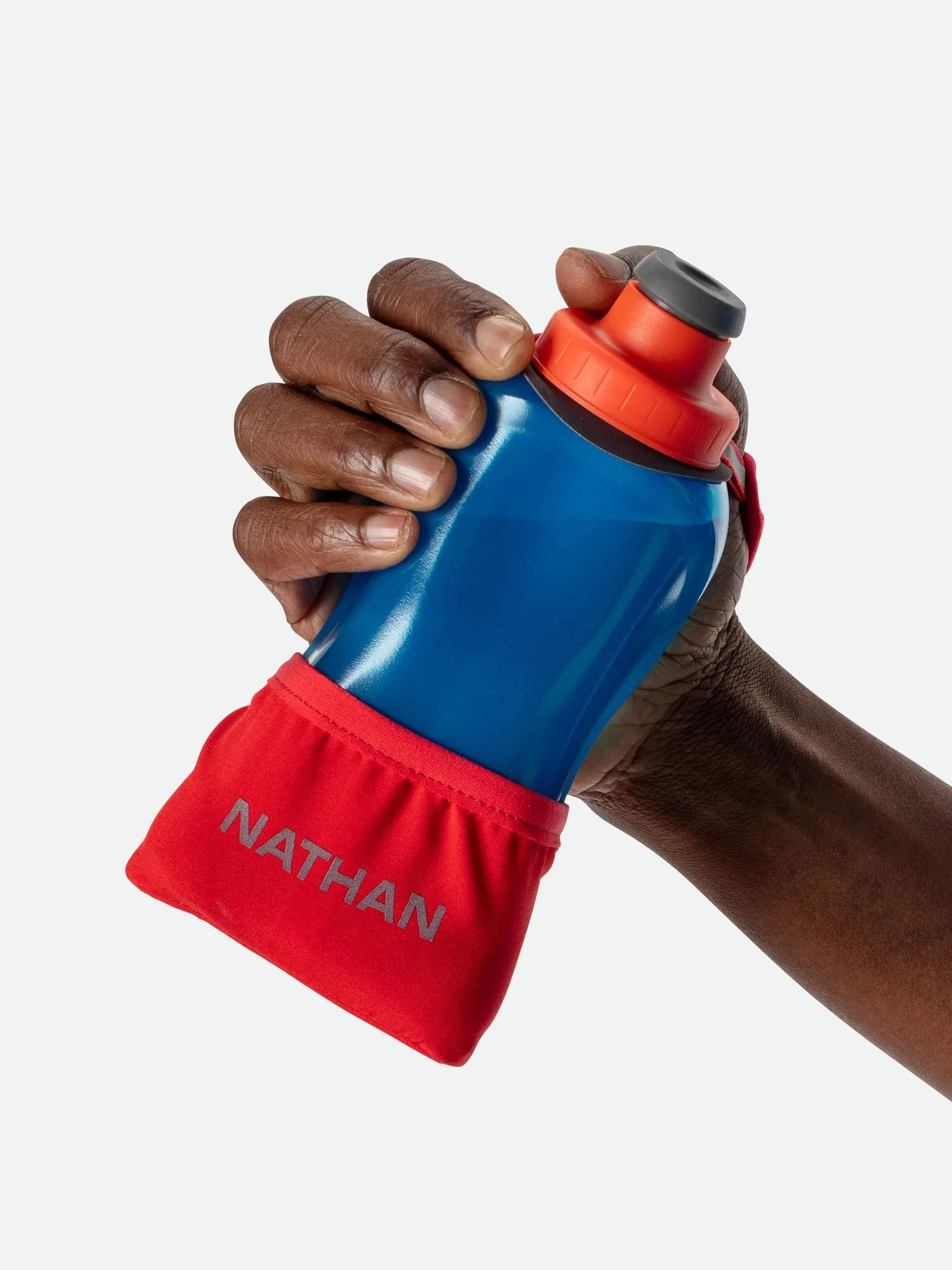 Nathan QuickSqueeze Lite 12oz Handheld (Blue Me Away/Hibiscus) 3 Nathan QuickSqueeze Lite 12oz Handheld (Blue Me Away/Hibiscus) - Image 3