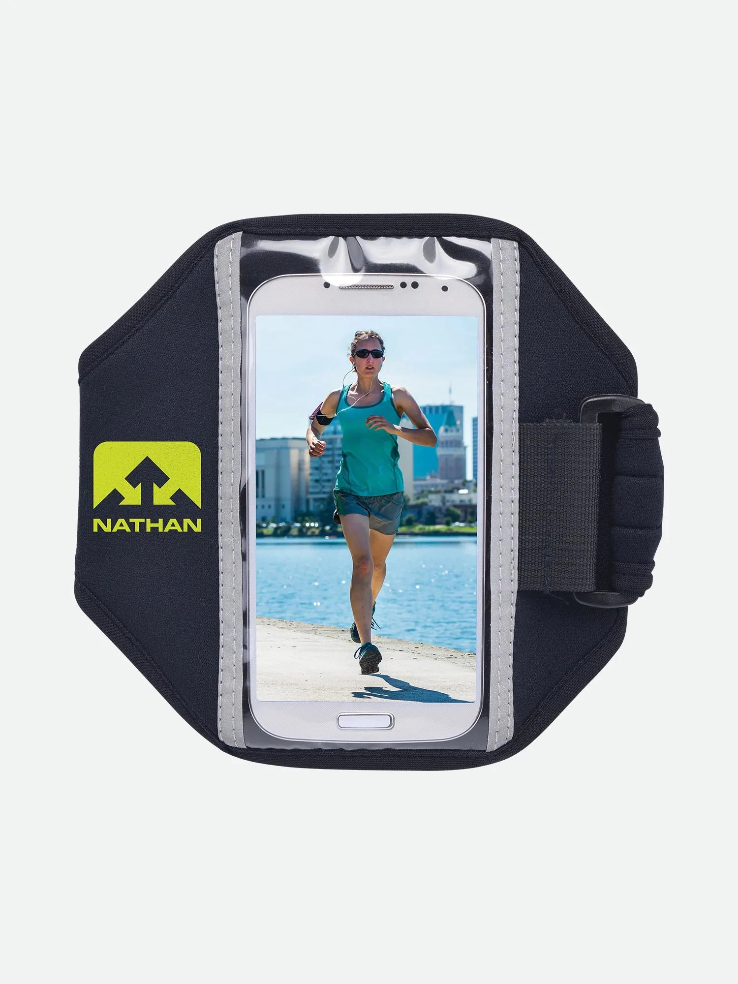 Nathan Super 5K Smartphone Armband (Black/Sulfur Spring) 1 Nathan Super 5K Smartphone Armband (Black/Sulfur Spring)