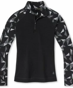 Smartwool Women’s Merino 250 Baselayer Pattern 1/4 Zip (Black Pinwheel)