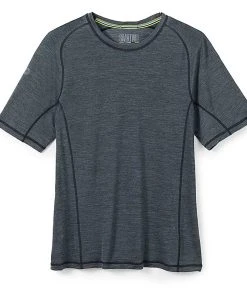 Smartwool Men's Merino Sport Ultralite Short Sleeve (010 - Charcoal Heather)