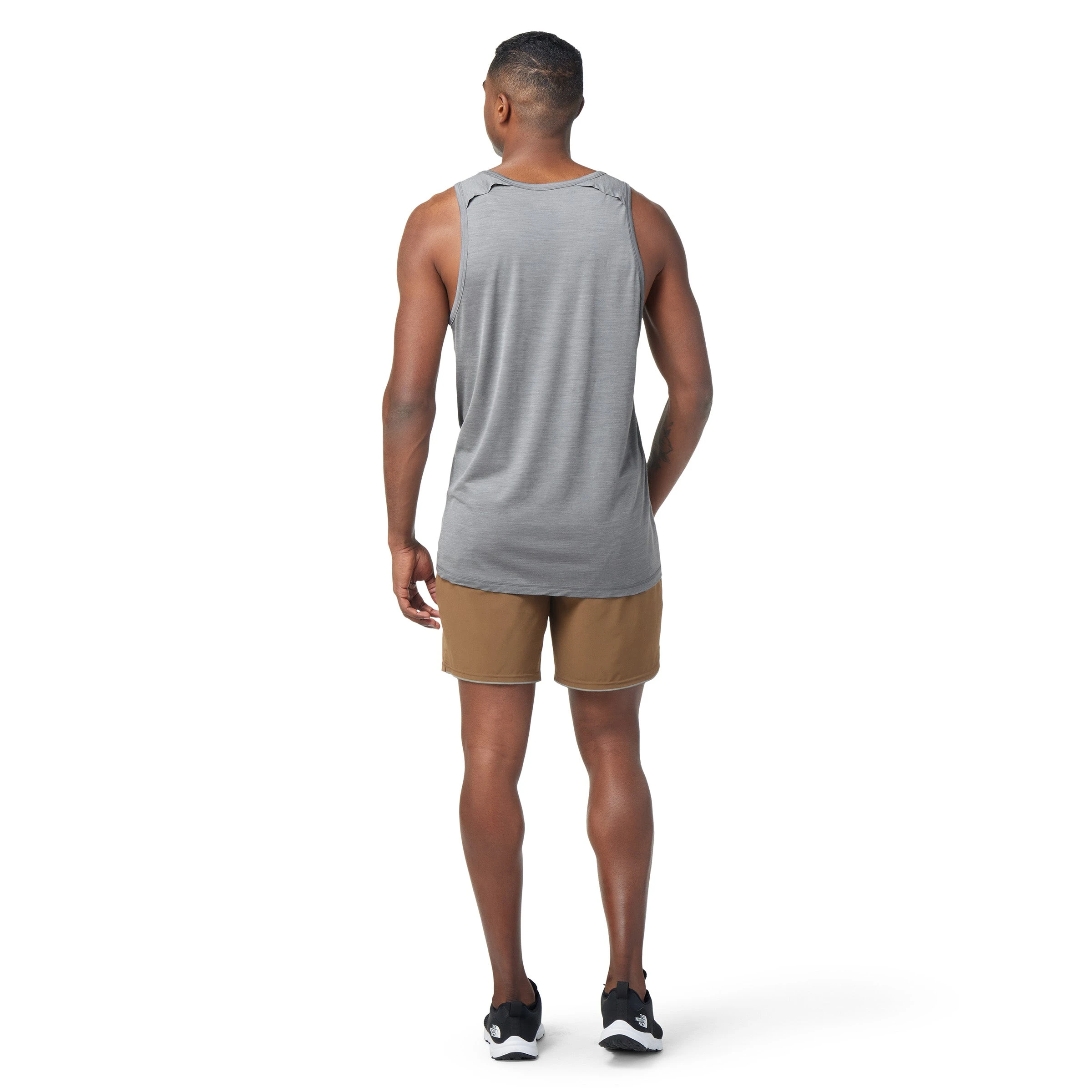 Smartwool Men's Merino Sport Ultralight Tank (545 - Light Gray Heather) 3 Smartwool Men's Merino Sport Ultralight Tank (545 - Light Gray Heather) - Image 3