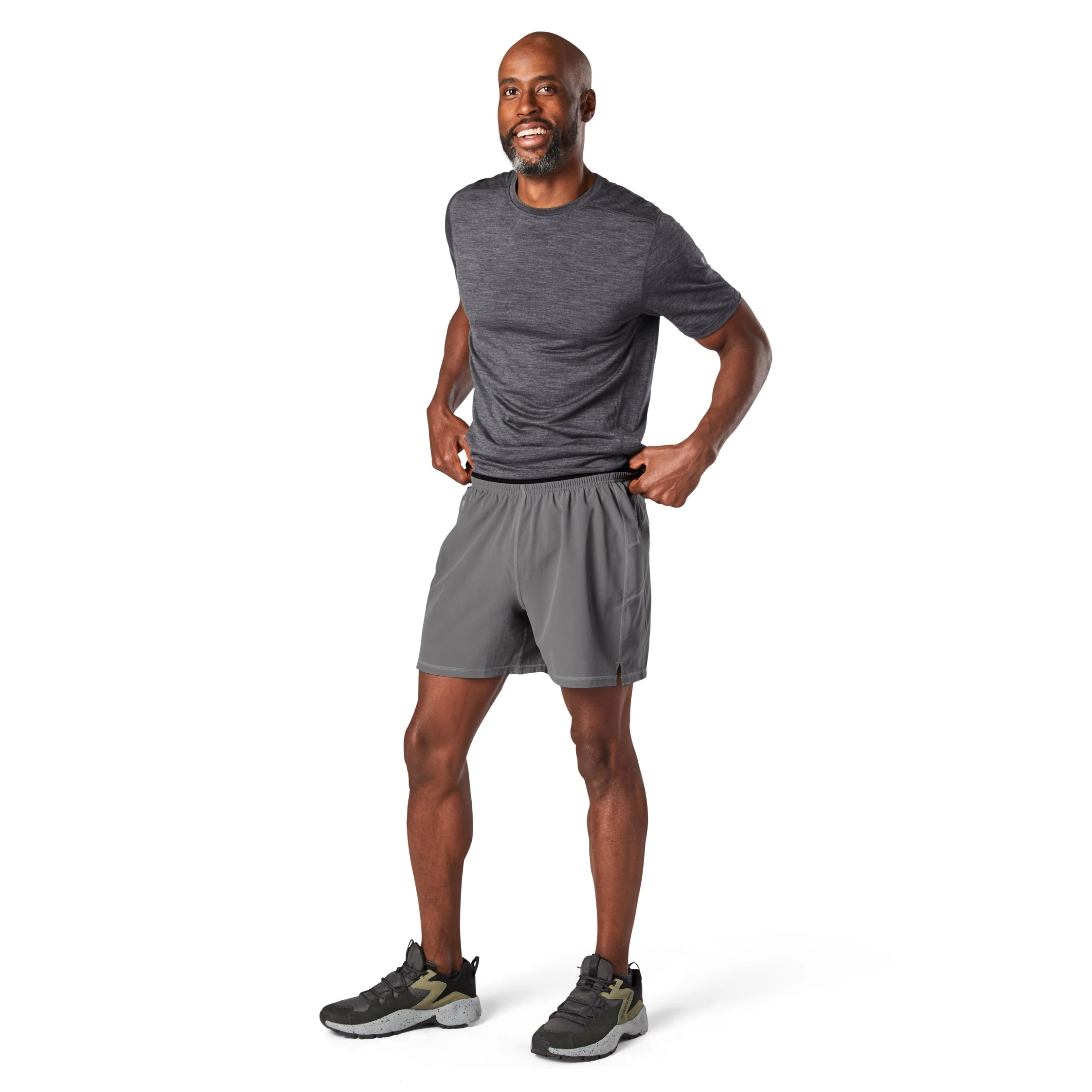 Smartwool Men's Merino Sport Lined 5" Short (052 - Medium Gray) 2 Smartwool Men's Merino Sport Lined 5" Short (052 - Medium Gray) - Image 2